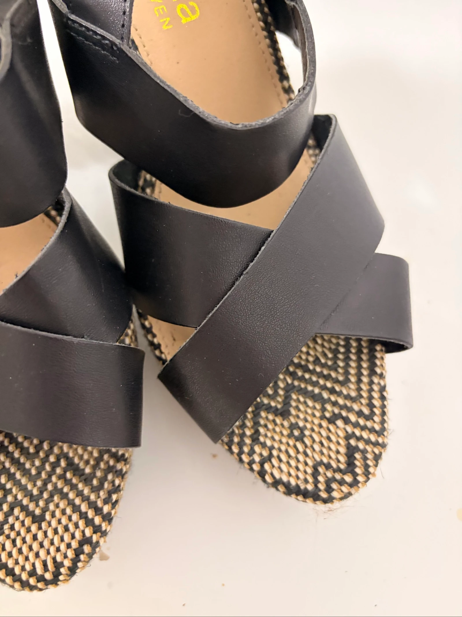 Zapatos de tacón ancho de rafia – photo 7
